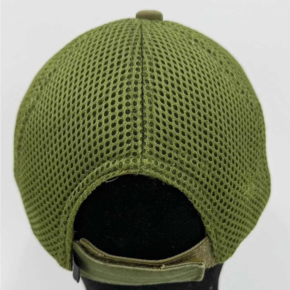 Pit Bull Snapback Mesh Trucker Hat Green OS Adjustable Embroidered Flag **READ**